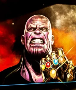 A beautiful art of Thanos, a comic character